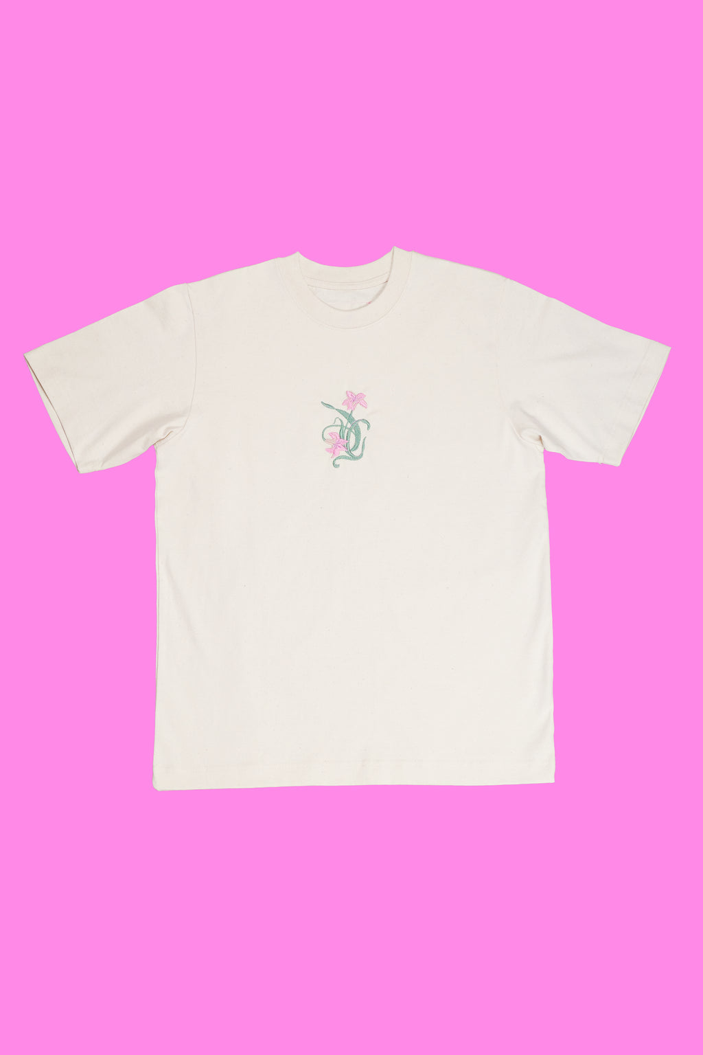 T-shirt 'Chubster' z kwiatowym ornamentem
