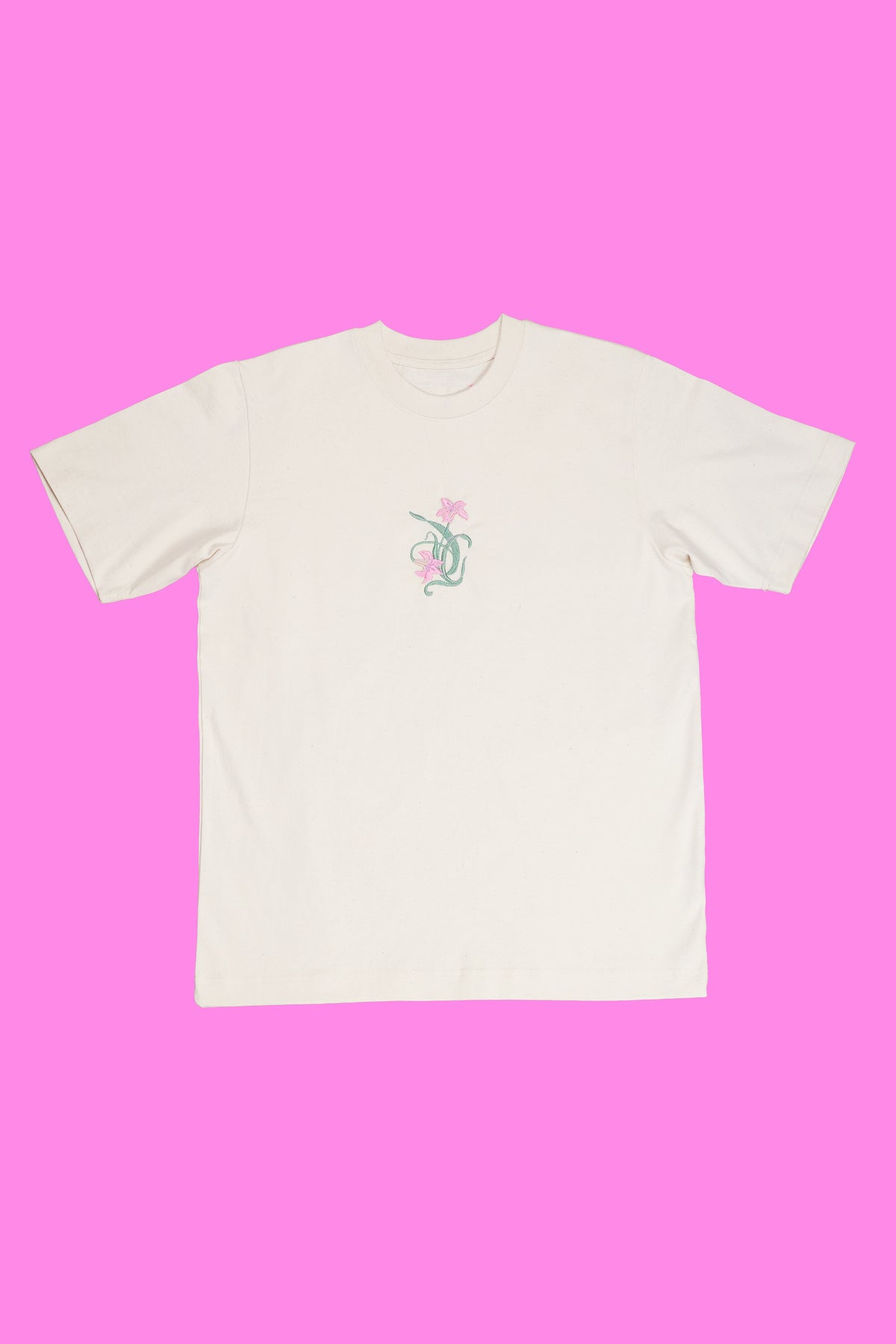 T-shirt 'Chubster' z kwiatowym ornamentem